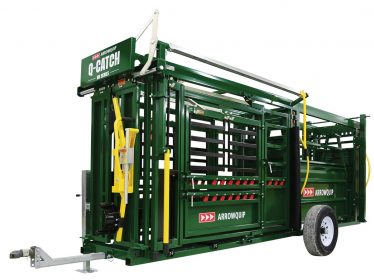 Portable Q-Catch 86 Series cattle chute and alley on wheels