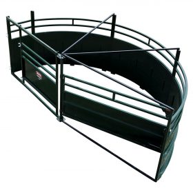 Cattle crowding tub with 180 degree exit