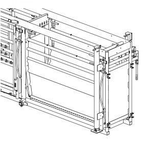CAD Drawing of Easy Flow Cattle Alley on Portable Cattle Handling System